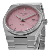 Tissot PRX Quartz Pink Dial Silver Steel Strap Watch for Women - T137.210.11.331.00