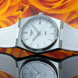Buy Shop Tissot PRX 40 White Dial White Rubber Strap Watch For Men - T137.410.17.011.00 USA Online