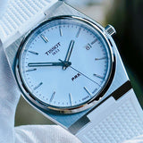Buy Shop Tissot PRX 40 White Dial White Rubber Strap Watch For Men - T137.410.17.011.00 USA Online