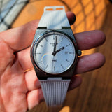 Buy Shop Tissot PRX 40 White Dial White Rubber Strap Watch For Men - T137.410.17.011.00 USA Online