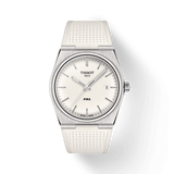Buy Shop Tissot PRX 40 White Dial White Rubber Strap Watch For Men - T137.410.17.011.00 USA Online