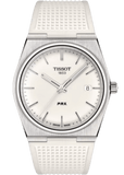 Buy Shop Tissot PRX 40 White Dial White Rubber Strap Watch For Men - T137.410.17.011.00 USA Online