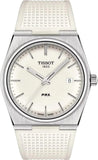 Buy Shop Tissot PRX 40 White Dial White Rubber Strap Watch For Men - T137.410.17.011.00 USA Online