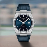 Buy Shop Tissot PRX Blue Dial Blue Leather Strap Watch for Men - T137.410.16.041.00 USA Online