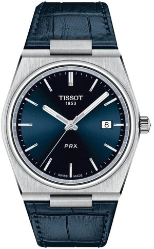 Buy Shop Tissot PRX Blue Dial Blue Leather Strap Watch for Men - T137.410.16.041.00 USA Online