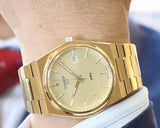 Buy Shop Tissot PRX Champagne Yellow Gold Dial Gold Steel Strap Watch for Men - T137.410.33.021.00 USA Online