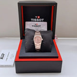 Buy Shop Tissot PRX Diamonds Rose Gold Dial Rose Gold Steel Strap Watch for Women - T137.010.33.506.00 USA Online