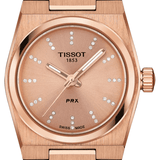 Buy Shop Tissot PRX Diamonds Rose Gold Dial Rose Gold Steel Strap Watch for Women - T137.010.33.506.00 USA Online