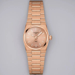 Buy Shop Tissot PRX Diamonds Rose Gold Dial Rose Gold Steel Strap Watch for Women - T137.010.33.506.00 USA Online