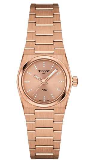 Buy Shop Tissot PRX Diamonds Rose Gold Dial Rose Gold Steel Strap Watch for Women - T137.010.33.506.00 USA Online