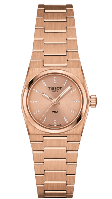 Buy Shop Tissot PRX Diamonds Rose Gold Dial Rose Gold Steel Strap Watch for Women - T137.010.33.506.00 USA Online
