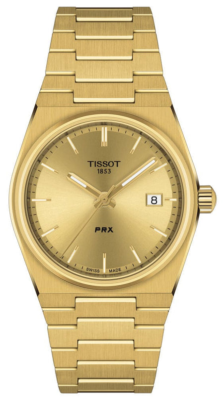 Buy Shop Tissot PRX Gold Dial Gold Steel Strap Watch for Men - T137.210.33.021.00 USA Online