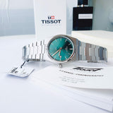 Buy Shop Tissot PRX Green Dial Silver Steel Strap Watch For Men - T137.410.11.091.00 USA Online