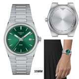 Buy Shop Tissot PRX Green Dial Silver Steel Strap Watch for Women - T137.210.11.081.00 USA Online