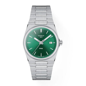 Buy Shop Tissot PRX Green Dial Silver Steel Strap Watch for Women - T137.210.11.081.00 USA Online