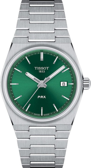 Buy Shop Tissot PRX Green Dial Silver Steel Strap Watch for Women - T137.210.11.081.00 USA Online