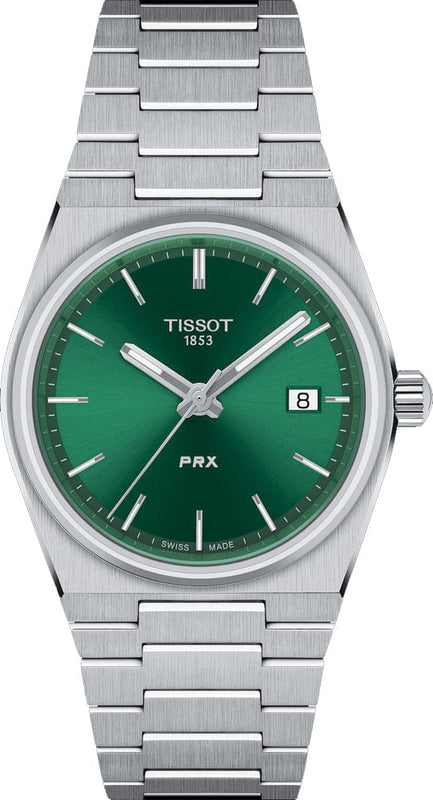 Buy Shop Tissot PRX Green Dial Silver Steel Strap Watch for Women - T137.210.11.081.00 USA Online