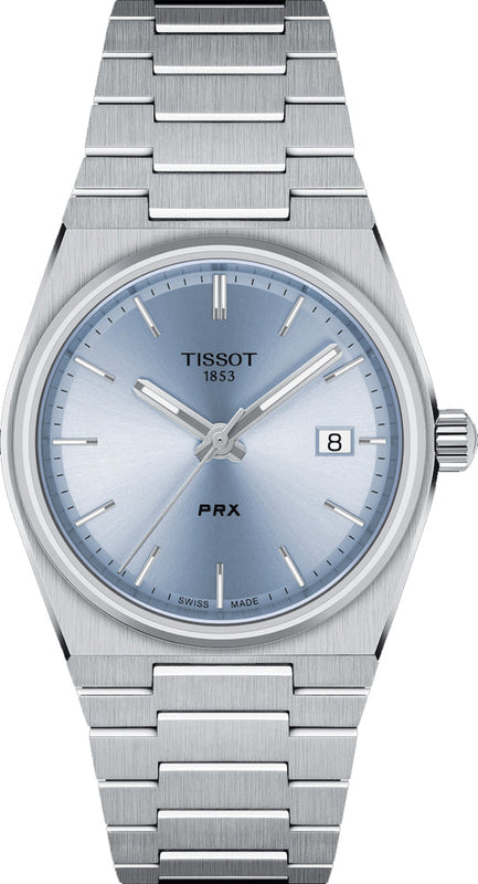 Buy Shop Tissot PRX Light Blue Dial Silver Steel Strap Watch For Women - T137.210.11.351.00 USA Online