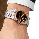 Buy Shop Tissot PRX Powermatic 80 18K Gold Brown Dial Silver Steel Strap Watch for Men - T931.407.41.291.00 USA Online