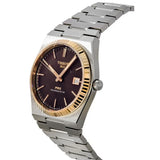 Buy Shop Tissot PRX Powermatic 80 18K Gold Brown Dial Silver Steel Strap Watch for Men - T931.407.41.291.00 USA Online