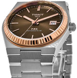 Buy Shop Tissot PRX Powermatic 80 18K Gold Brown Dial Silver Steel Strap Watch for Men - T931.407.41.291.00 USA Online