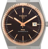 Buy Shop Tissot PRX Powermatic 80 18K Gold Brown Dial Silver Steel Strap Watch for Men - T931.407.41.291.00 USA Online