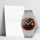 Buy Shop Tissot PRX Powermatic 80 18K Gold Brown Dial Silver Steel Strap Watch for Men - T931.407.41.291.00 USA Online