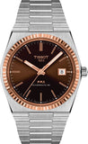 Buy Shop Tissot PRX Powermatic 80 18K Gold Brown Dial Silver Steel Strap Watch for Men - T931.407.41.291.00 USA Online