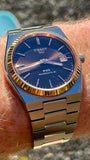 Tissot PRX Powermatic 80 18K Gold Brown Dial Silver Steel Strap Watch for Men - T931.407.41.291.00