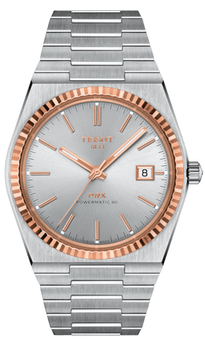 Buy Shop Tissot PRX Powermatic 80 18K Silver Dial Silver Steel Strap Watch for Men - T931.407.41.031.00 USA Online