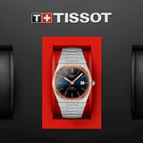 Buy Shop Tissot PRX Powermatic 80 Automatic 18K Gold Blue Dial Silver Steel Strap Watch for Men - T931.407.41.041.00 USA Online