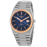 Buy Shop Tissot PRX Powermatic 80 Automatic 18K Gold Blue Dial Silver Steel Strap Watch for Men - T931.407.41.041.00 USA Online