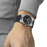 Buy Shop Tissot PRX Powermatic 80 Black Dial Black Rubber Strap Watch for Men - T137.407.17.051.00 USA Online