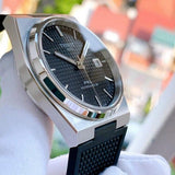 Tissot PRX Powermatic 80 Black Dial Black Rubber Strap Watch for Men - T137.407.17.051.00