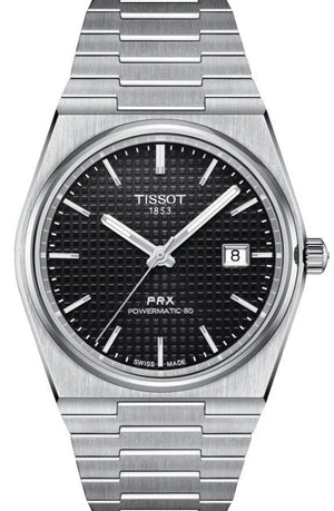 Buy Shop Tissot PRX Powermatic 80 Black Dial Silver Steel Strap Watch for Men - T137.407.11.051.00 USA Online