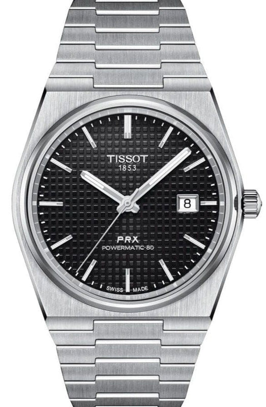 Buy Shop Tissot PRX Powermatic 80 Black Dial Silver Steel Strap Watch for Men - T137.407.11.051.00 USA Online