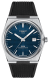 Buy Shop Tissot PRX Powermatic 80 Blue Dial Black Rubber Strap Watch for Men - T137.407.17.041.00 USA Online