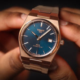 Buy Shop Tissot PRX Powermatic 80 Blue Dial Rose Gold Steel Strap Watch for Men - T137.407.33.041.00 USA Online