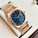 Buy Shop Tissot PRX Powermatic 80 Blue Dial Rose Gold Steel Strap Watch for Men - T137.407.33.041.00 USA Online