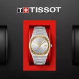 Buy Shop Tissot PRX Powermatic 80 Gold Automatic Silver Dial Silver Steel Strap Watch for Men - T931.407.41.031.01 USA Online