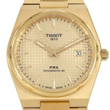 Buy Shop Tissot PRX Powermatic 80 Gold Dial Gold Steel Strap Watch for Men - T137.407.33.021.00 USA Online