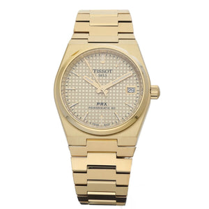 Buy Shop Tissot PRX Powermatic 80 Gold Dial Gold Steel Strap Watch for Men - T137.407.33.021.00 USA Online