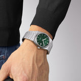 Buy Shop Tissot PRX Powermatic 80 Green Dial Silver Steel Strap Watch For Men - T137.407.11.091.00 USA Online