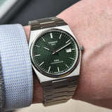 Buy Shop Tissot PRX Powermatic 80 Green Dial Silver Steel Strap Watch For Men - T137.407.11.091.00 USA Online