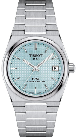 Buy Shop Tissot PRX Powermatic 80 Ice Blue Dial Silver Steel Strap Watch for Men - T137.207.11.351.00 USA Online