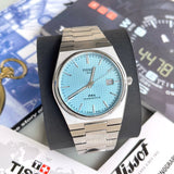 Buy Shop Tissot PRX Powermatic 80 Ice Blue Tiffany Dial Silver Steel Strap Watch for Men - T137.407.11.351.00 USA Online