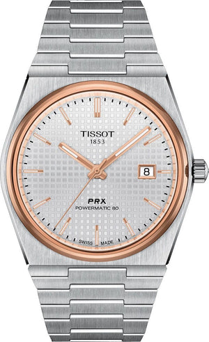 Buy Shop Tissot PRX Powermatic 80 Silver Dial Silver Steel Strap Watch For Men - T137.407.21.031.00 USA Online