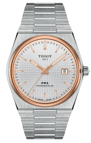 Buy Shop Tissot PRX Powermatic 80 Silver Dial Silver Steel Strap Watch For Men - T1374072203100 USA Online