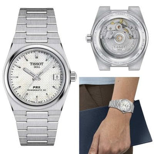 Buy Shop Tissot PRX Powermatic 80 White Dial Silver Steel Strap Watch for Men - T137.207.11.111.00 USA Online