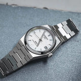 Tissot PRX Powermatic 80 White Dial Silver Steel Strap Watch for Men - T137.207.11.111.00